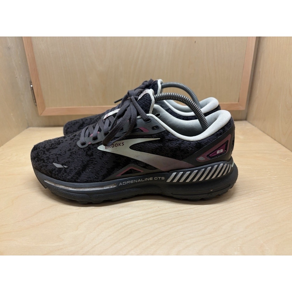Brooks Adrenaline GTS 23 Women's Running Shoes Black Pink Grey Size 9.5 Medium